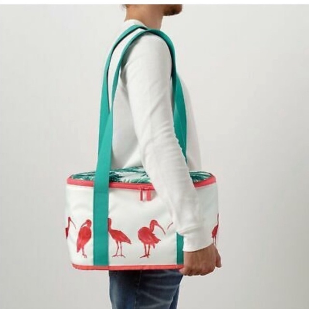 Ikea Flamingo Cooler Tote Bag NEW Sommarliv Tropical Pink White Green - Picture 4 of 13